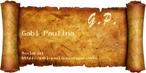 Gabl Paulina névjegykártya