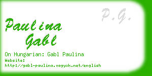 paulina gabl business card